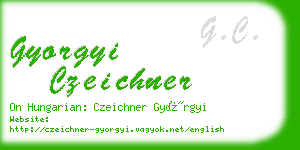 gyorgyi czeichner business card